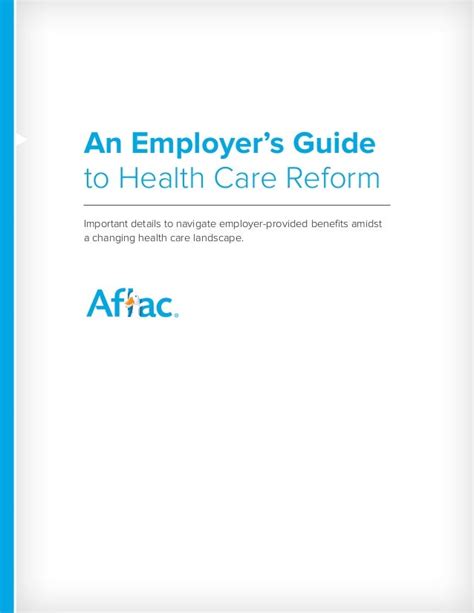 Employers Guide To Health Care Reform Kurt R